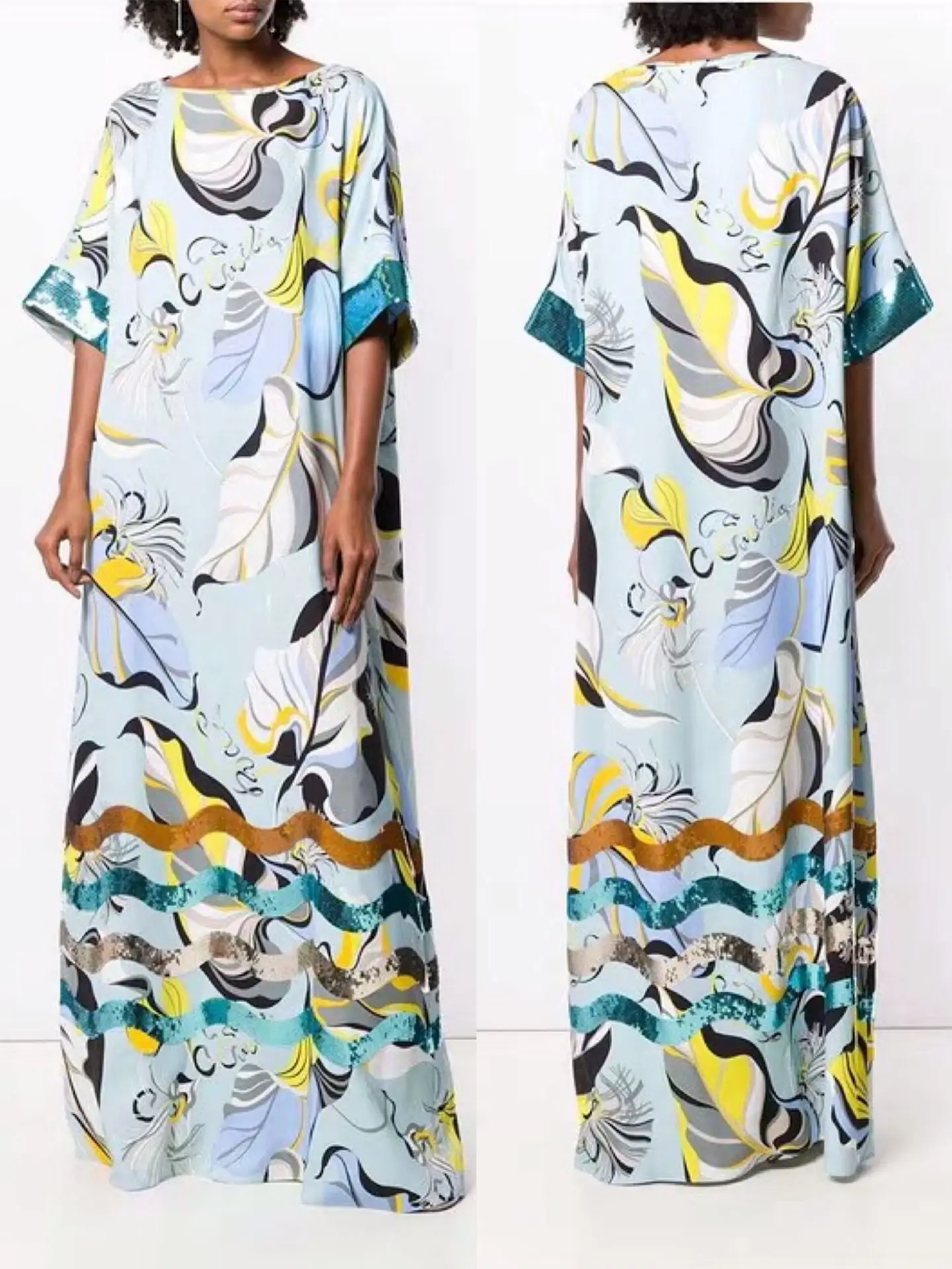 New Style Fashion Party Loose Casual Comfortable Printed Stretch Knitted Plus Size Long Dress for Women
New Style Fashion Party Loose Casual Comfortable Printed Stretch Knitted Plus Size Long Dress for Women