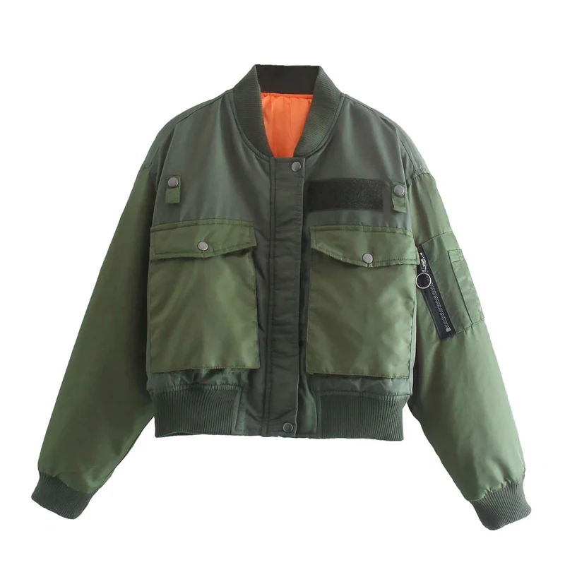 Women 2021 za chic fashion thick warm green pilot jacket vintage long sleeve pockets female outerwear chic parkas tops
Women 2021 za chic fashion thick warm green pilot jacket vintage long sleeve pockets female outerwear chic parkas tops