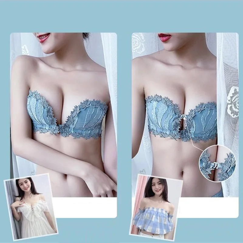 Push UP Breathable 3/4 Cup Bras Sexy Front Closure Women Bra Underwear Soft Wireless Bra Embroidery Brassiere Female Lingerie
Push UP Breathable 3/4 Cup Bras Sexy Front Closure Women Bra Underwear Soft Wireless Bra Embroidery Brassiere Female Lingerie