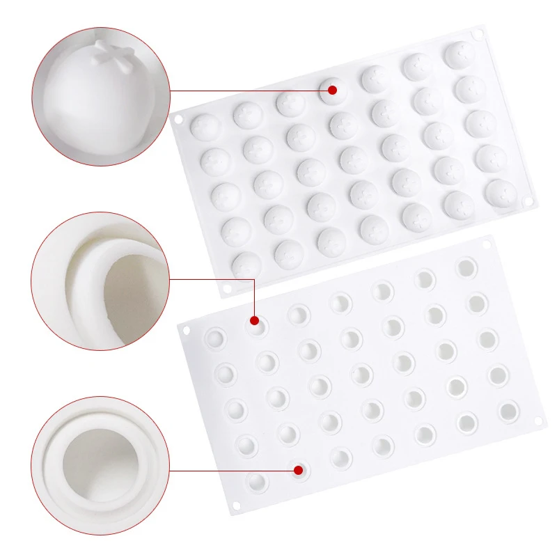 3D Truffle Chocolates Silicone Molds Round Cake Decorating Tools For Baking Pudding Mould Fondant Mousse Ice Cream
3D Truffle Chocolates Silicone Molds Round Cake Decorating Tools For Baking Pudding Mould Fondant Mousse Ice Cream