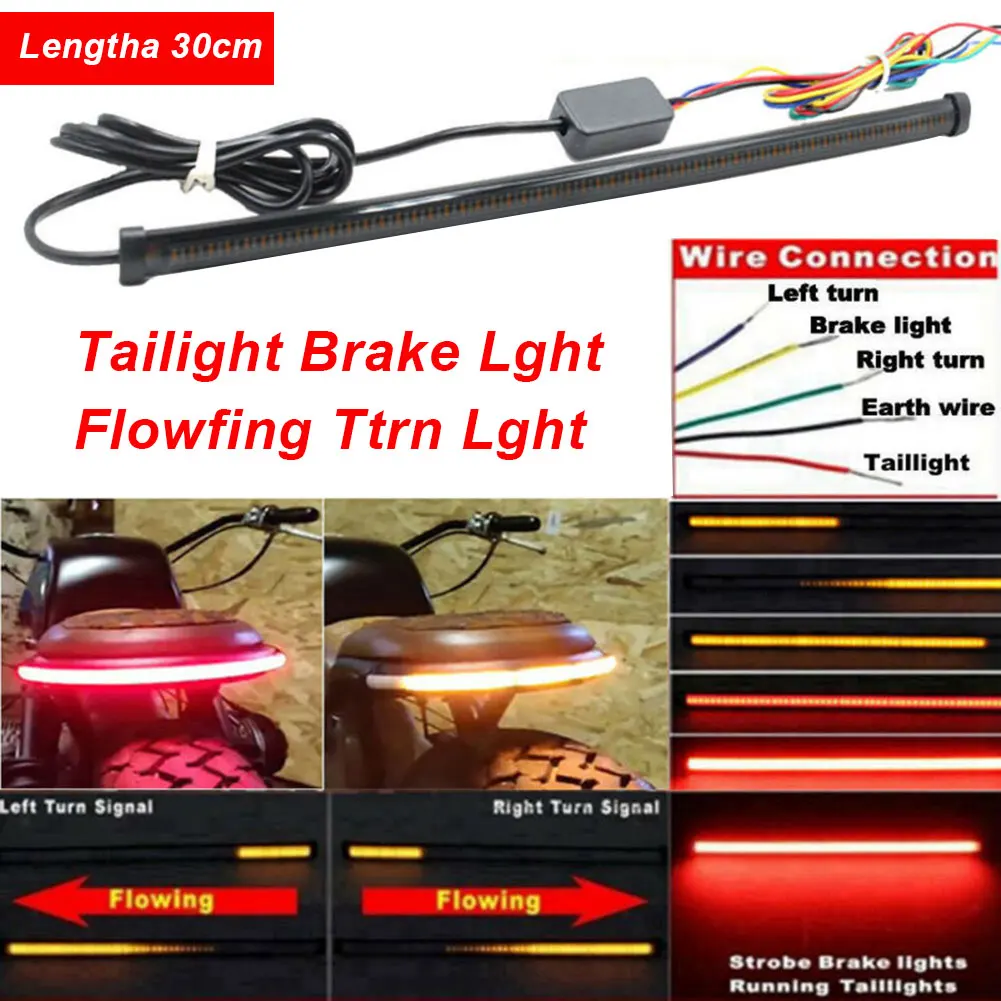 Taillights Strip DC 12-24V 8000K Waterproof Motorcycle LED Light Strip Accessories Motorcycle Sequential LED Turn Signal Light
Taillights Strip DC 12-24V 8000K Waterproof Motorcycle LED Light Strip Accessories Motorcycle Sequential LED Turn Signal Light