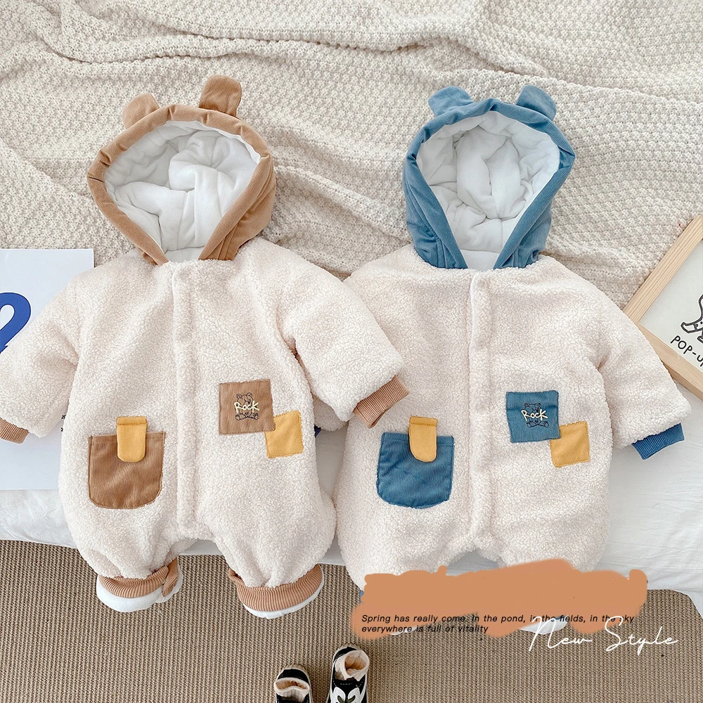 Winter Newborn bebe girls cute cartoon animal bear hooded romper inflant boys fleece Onesies children clothes outwear
Winter Newborn bebe girls cute cartoon animal bear hooded romper inflant boys fleece Onesies children clothes outwear