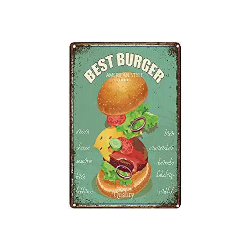Best Burger Decor Bar Pub Home Vintage Retro Metal Tin Sign Fresh Hut Garden Restaurant Kitchen Cafe Party Party Manhole Farm
Best Burger Decor Bar Pub Home Vintage Retro Metal Tin Sign Fresh Hut Garden Restaurant Kitchen Cafe Party Party Manhole Farm