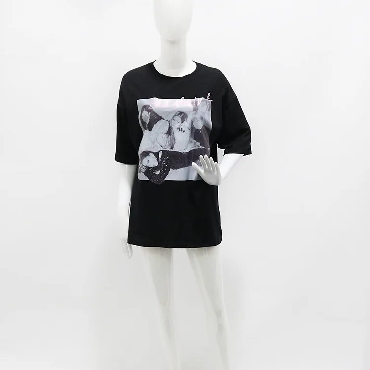 kpop Korean Celebrity black cotton short-sleeve t shirt women summer Korean loose tshirt lady O-neck tees shirt female tops
kpop Korean Celebrity black cotton short-sleeve t shirt women summer Korean loose tshirt lady O-neck tees shirt female tops