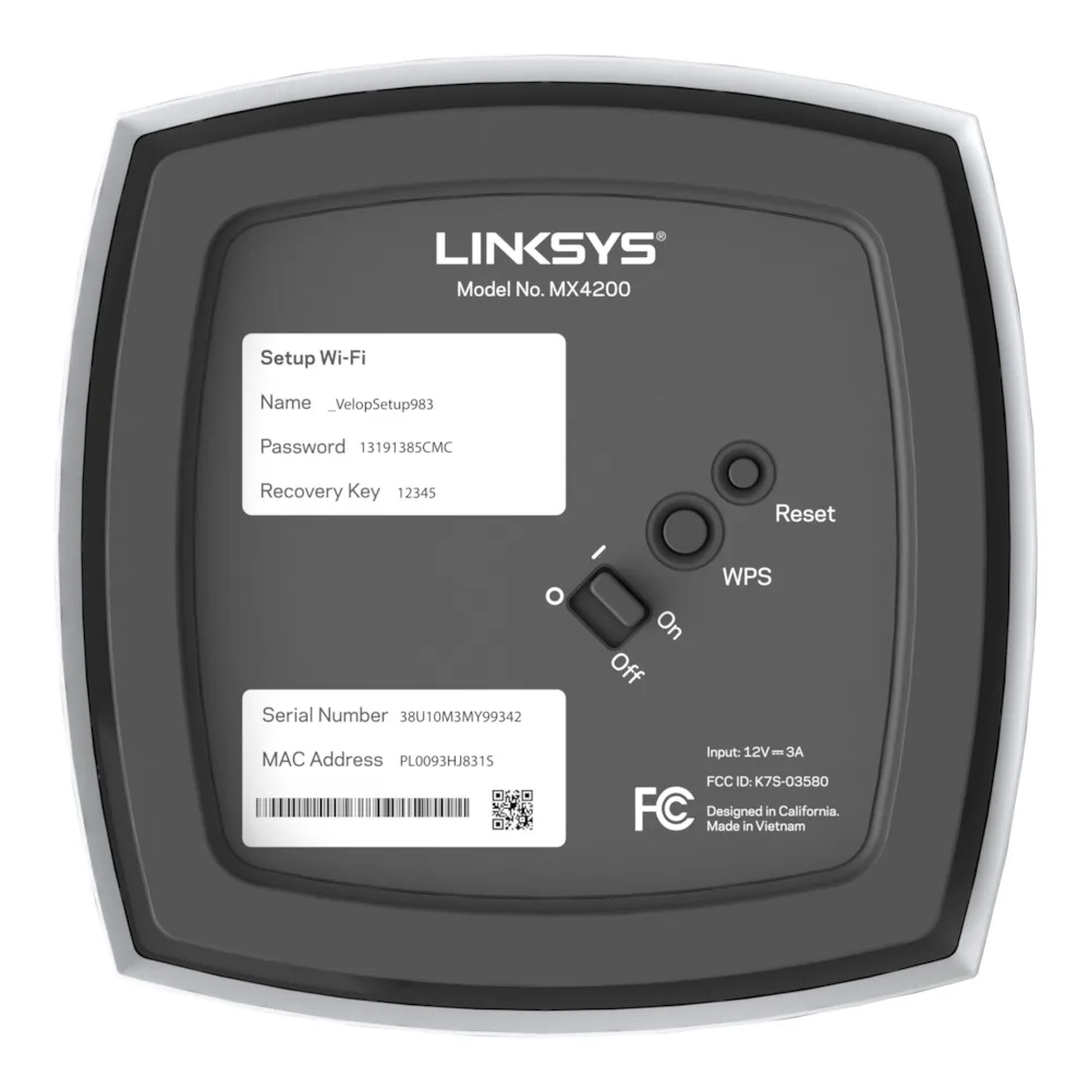 Linksys Velop MX4200 AX4200 Tri-Band Mesh WiFi 6 System, MU-MIM, up to 4.2 Gbps, Intelligent Mesh Router, 1-Pack
Linksys Velop MX4200 AX4200 Tri-Band Mesh WiFi 6 System, MU-MIM, up to 4.2 Gbps, Intelligent Mesh Router, 1-Pack
