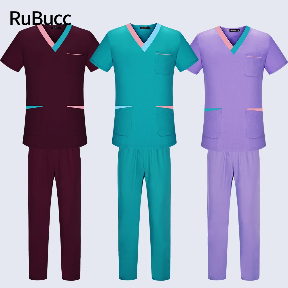 

Униформа для медсестер, женская тонкая светильник ткань, одежда, скрабы, брюки для кормления, эластичная медицинская Униформа на лето
