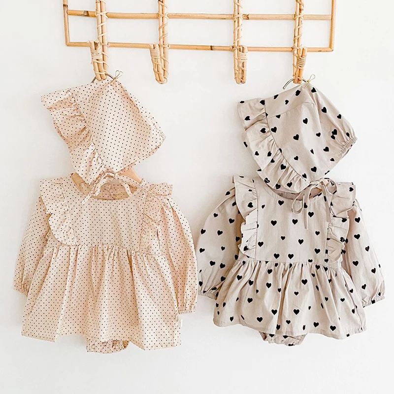 Infant Baby Girls Clothes Cotton Long Sleeve Flower Romper+Hat Toddler Baby Girl Lovely Dress Jumpsuit Korean Style 
Infant Baby Girls Clothes Cotton Long Sleeve Flower Romper+Hat Toddler Baby Girl Lovely Dress Jumpsuit Korean Style