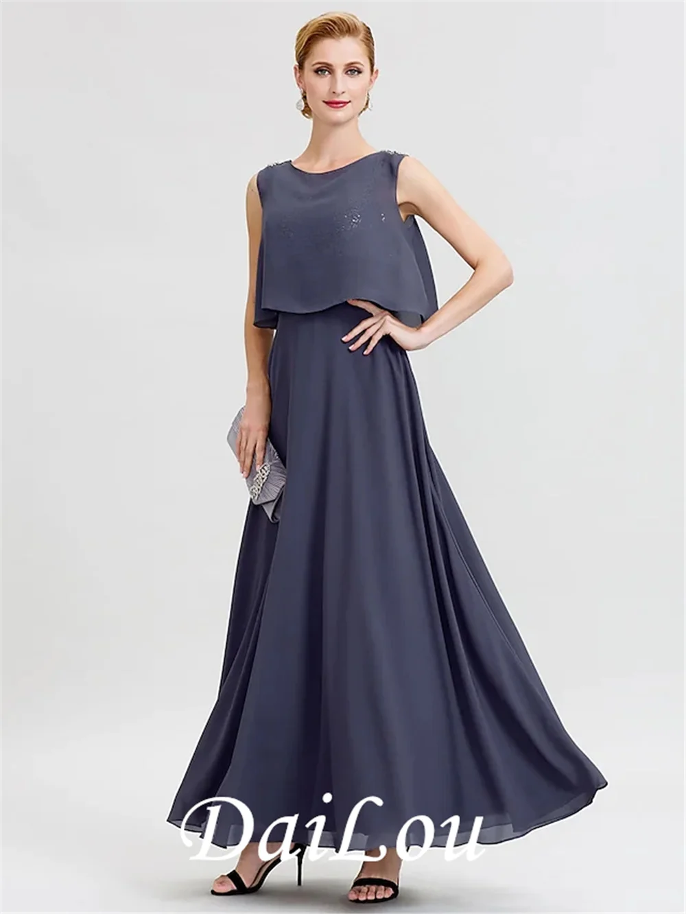 A-Line Mother of the Bride Dress Open Back Two Piece Chiffon Sequined Sleeveless with Sashes / Ribbons Beading 2021
A-Line Mother of the Bride Dress Open Back Two Piece Chiffon Sequined Sleeveless with Sashes / Ribbons Beading 2021
