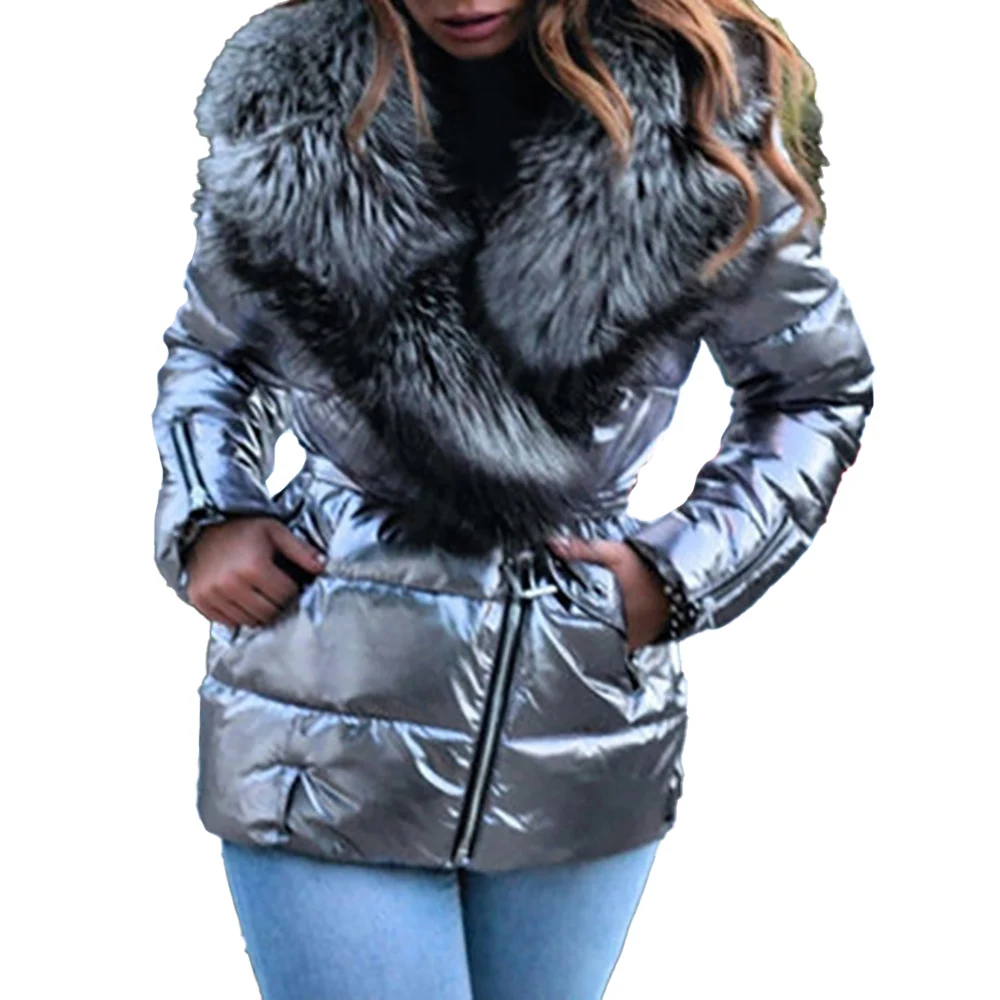Women Pockets Winter Fur Collar Coat Zipper Long Sleeve Casual Turn-down Collar Solid Color Jacket Vintage Warm Down Jacket
Women Pockets Winter Fur Collar Coat Zipper Long Sleeve Casual Turn-down Collar Solid Color Jacket Vintage Warm Down Jacket