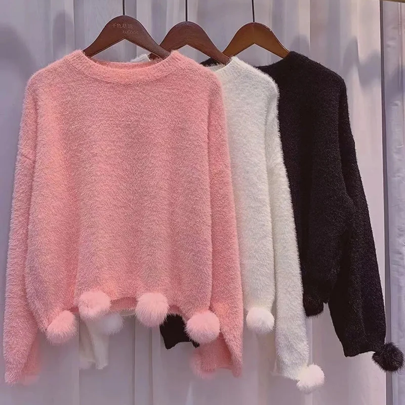 Осенне-зимний простой плюшевый женский свитер с длинным рукавом и круглым вырезом, новый однотонный свободный розовый вязаный пуловер, сви...
Осенне-зимний простой плюшевый женский свитер с длинным рукавом и круглым вырезом, новый однотонный свободный розовый вязаный пуловер, сви...