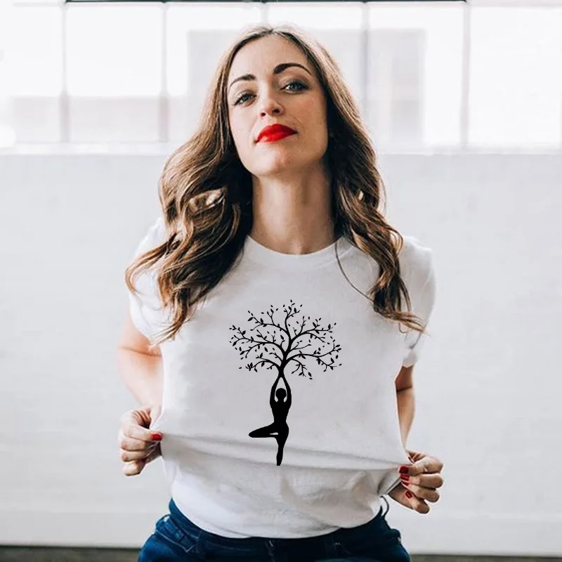 Lady Tree Print Short Sleeve T-shirts Women Summer Shirts Top for Women Funny Graphic Tees Aesthetic White O Neck Tops Female 
Lady Tree Print Short Sleeve T-shirts Women Summer Shirts Top for Women Funny Graphic Tees Aesthetic White O Neck Tops Female