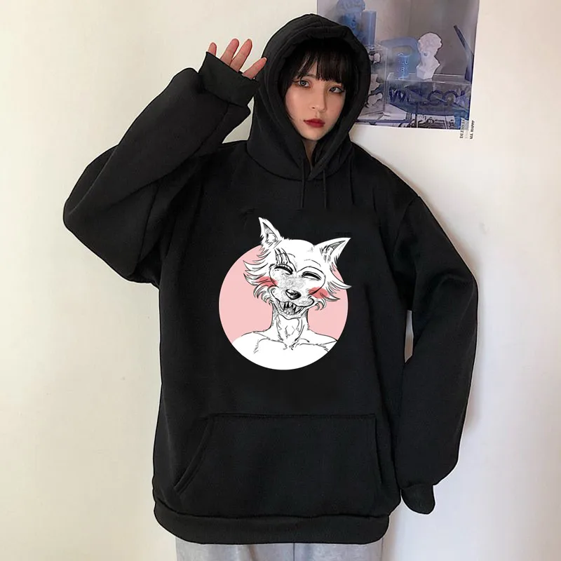 Женские толстовки с капюшоном BEASTARS, аниме свитшот с длинным рукавом и капюшоном для подростковых пуловеры Harajuku, толстовка большого размера ...
Женские толстовки с капюшоном BEASTARS, аниме свитшот с длинным рукавом и капюшоном для подростковых пуловеры Harajuku, толстовка большого размера ...