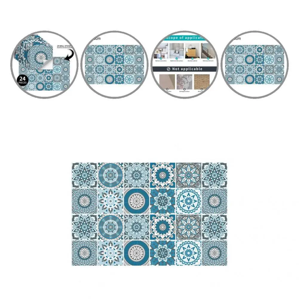 Useful Tile Sheet Sticker Anti-fouling Self-adhesive Color Fadeless Floor Stickers Floor Stickers Tile Stickers 1 Set
Useful Tile Sheet Sticker Anti-fouling Self-adhesive Color Fadeless Floor Stickers Floor Stickers Tile Stickers 1 Set