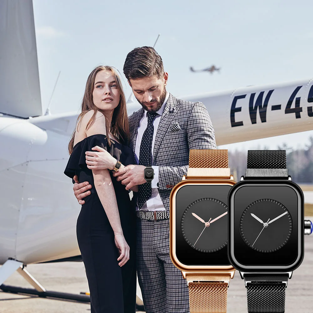 Rose Gold Bracelet Watch Women Men Creative Magnet Wristwatch Ladies Rectangle Dress Analog Quartz Watch Rectangle Reloj Mujer
Rose Gold Bracelet Watch Women Men Creative Magnet Wristwatch Ladies Rectangle Dress Analog Quartz Watch Rectangle Reloj Mujer