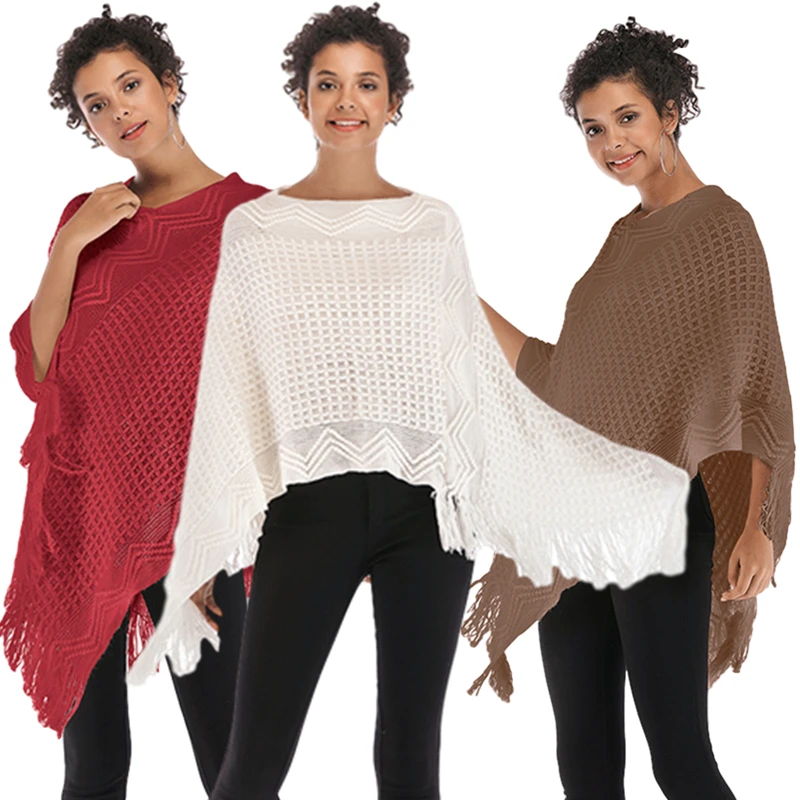 Sweater women's loose solid color irregular shawl cloak women's autumn and winter clothing loose knit bat shirt jacket
Sweater women's loose solid color irregular shawl cloak women's autumn and winter clothing loose knit bat shirt jacket