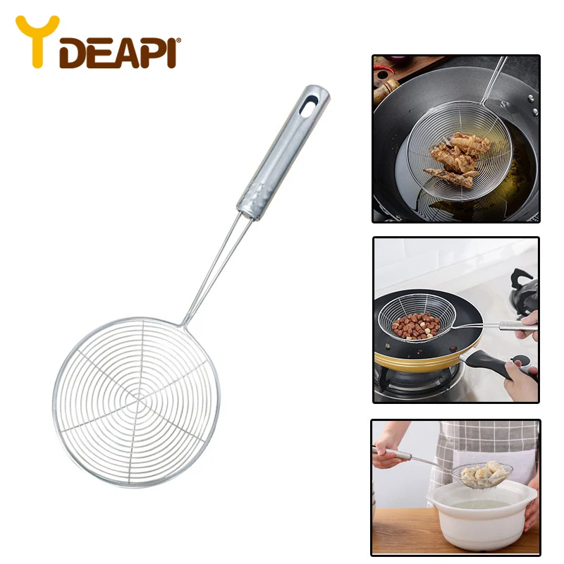 YDEAPI New Colanders & Strainers Multi-functional Filter Spoon Food Kitchen Oil-Frying Salad BBQ Filter Kitchen Supplies
YDEAPI New Colanders & Strainers Multi-functional Filter Spoon Food Kitchen Oil-Frying Salad BBQ Filter Kitchen Supplies