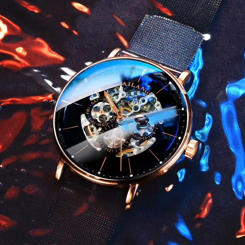 Ailang Watch Man Machinery Watch Automatic Wormhole New Concept Hollow Out Men's Waterproof Fashion New Brand Of 2021
Ailang Watch Man Machinery Watch Automatic Wormhole New Concept Hollow Out Men's Waterproof Fashion New Brand Of 2021