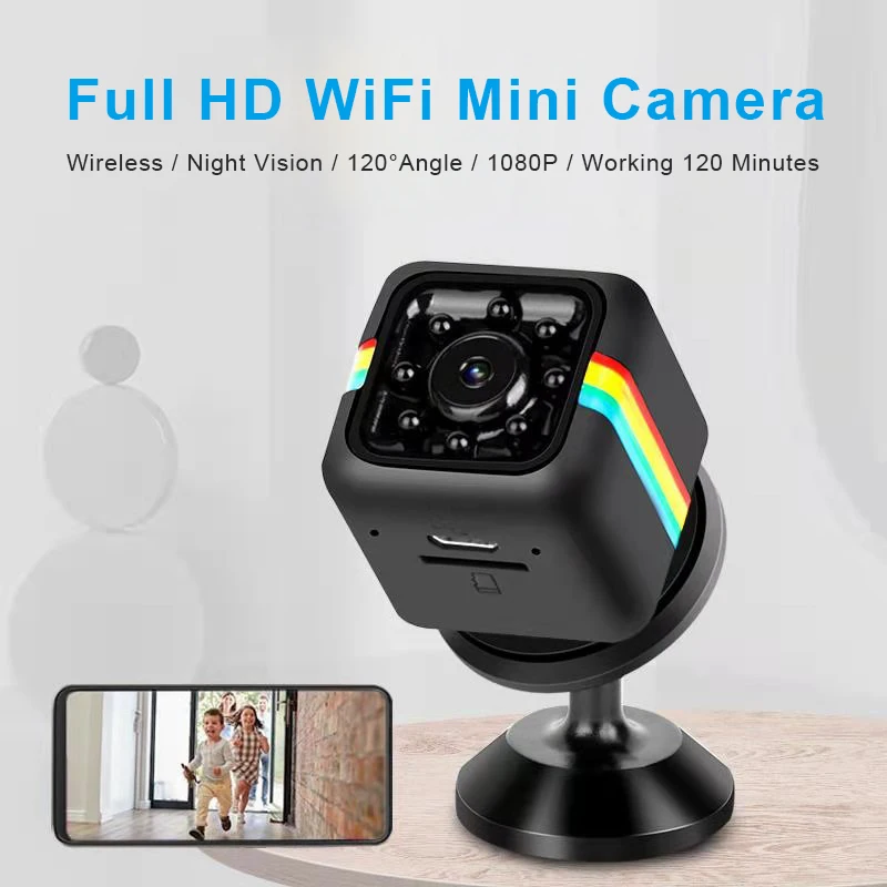 Mini Wifi IP Camera HD 1080P Wireless Indoor Camera Nightvision Two Way Audio Motion Detection Baby Monitor SQ11
Mini Wifi IP Camera HD 1080P Wireless Indoor Camera Nightvision Two Way Audio Motion Detection Baby Monitor SQ11