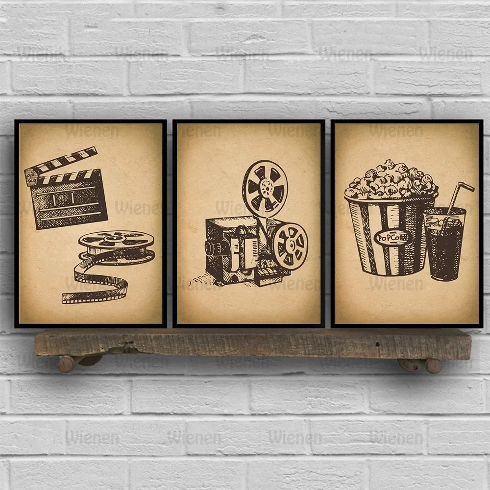 Cinema Movie Theater Posters Vintage Wall Art Canvas Painting Print Popcorn Film Pictures for Living Room Home Decoration Prints
Cinema Movie Theater Posters Vintage Wall Art Canvas Painting Print Popcorn Film Pictures for Living Room Home Decoration Prints