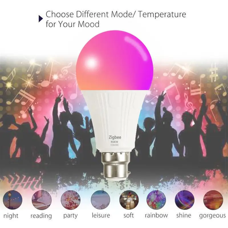 Zigbee Tuya Smart LED Bulb RGB Light Smart Home Lamp Dimmer Colour Timing Function Smart Life App Control For Alexa Google Home 
Zigbee Tuya Smart LED Bulb RGB Light Smart Home Lamp Dimmer Colour Timing Function Smart Life App Control For Alexa Google Home