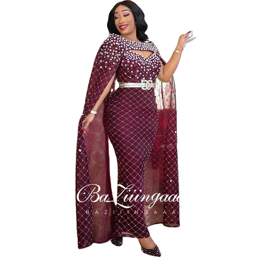 New Elegant Woman Evening Gown Plus size slim printed long evening dress Suitable for Formal Parties
New Elegant Woman Evening Gown Plus size slim printed long evening dress Suitable for Formal Parties