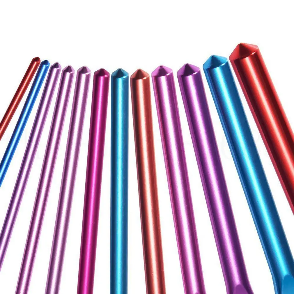 22 шт./компл. эргономичные разноцветные Крючки из нержавеющей стали для вязания