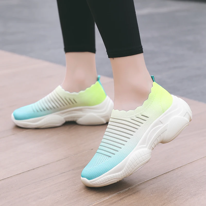 2021 Women Sneakers Summer Sock Sport Shoes Breathable Mesh Platform Sneakers Fashion Slip-on Running Vulcanized Shoes for Women 
2021 Women Sneakers Summer Sock Sport Shoes Breathable Mesh Platform Sneakers Fashion Slip-on Running Vulcanized Shoes for Women