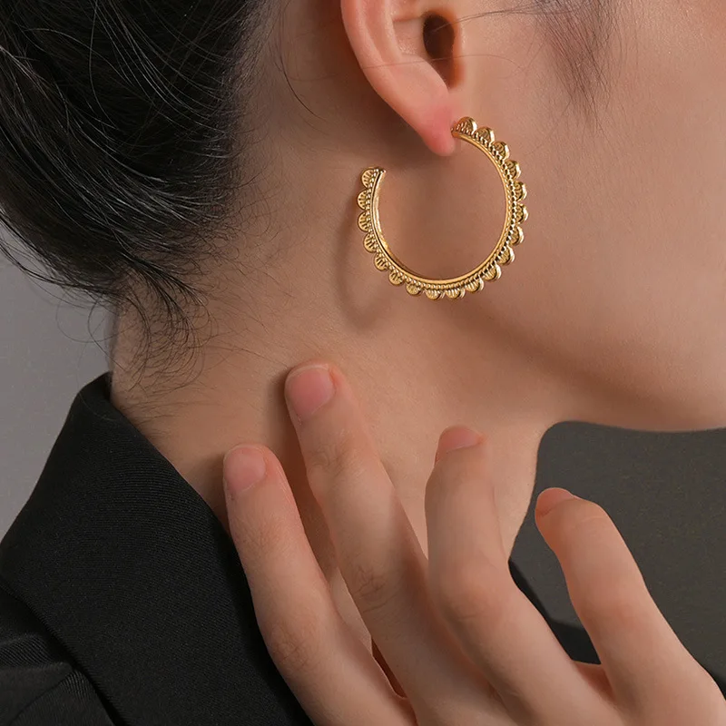 Elegant And Cool Style Petal Earrings Women's European And American Minority Design Sense Stainless Steel Earrings Manufacturer
Elegant And Cool Style Petal Earrings Women's European And American Minority Design Sense Stainless Steel Earrings Manufacturer