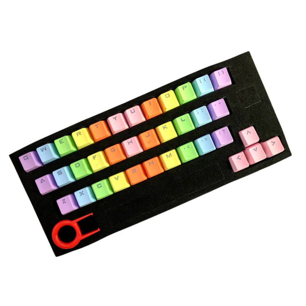 37 Keys/set Mechanical Keyboard keycaps Colorful OEM Height PBT Light Color Gradual Change Double color dip-dye key Caps | Компьютеры и