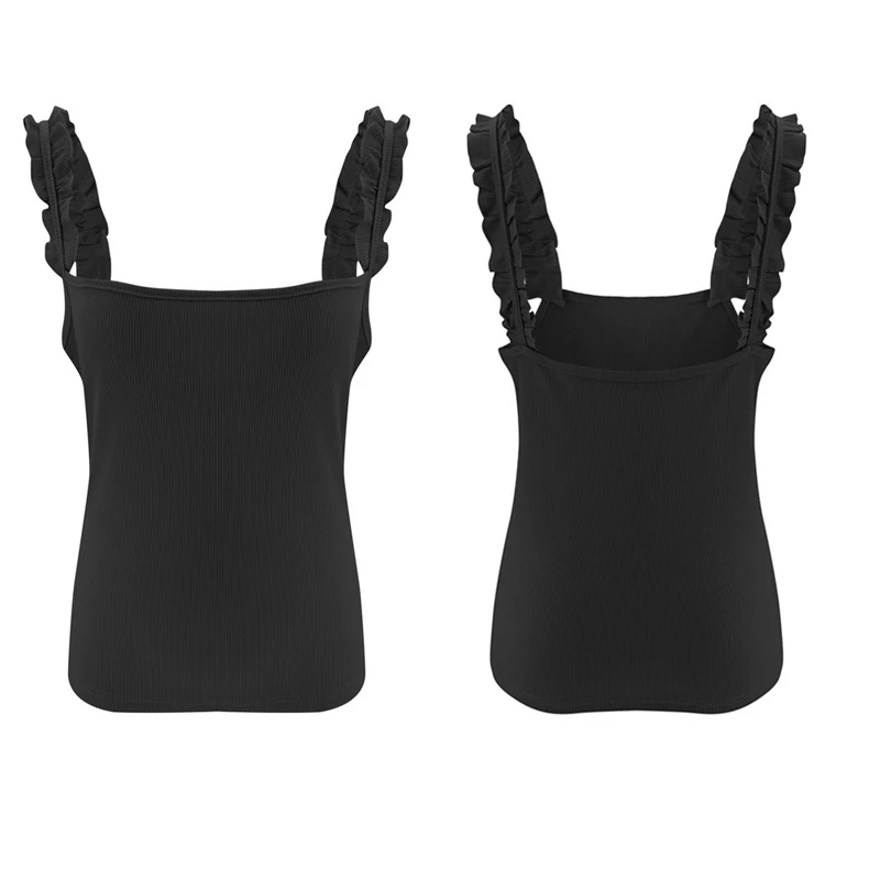 Summer Daily Suspender Sleeveless Tops Bottom Women's Elestic Slim Top Fashion All Match Tank Tops Crop Tops Women 2021
Summer Daily Suspender Sleeveless Tops Bottom Women's Elestic Slim Top Fashion All Match Tank Tops Crop Tops Women 2021