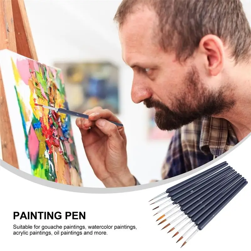 11PCS Watercolor Brush Practical Durable Portable Fine Paint Brushes Oil Painting Brushes for Inside 
11PCS Watercolor Brush Practical Durable Portable Fine Paint Brushes Oil Painting Brushes for Inside