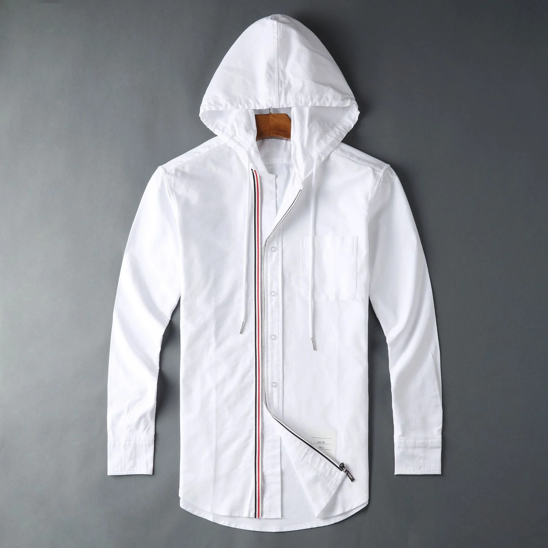 Fashion TB 2021 THOM Brand Shirts Men Slim White Long Sleeve Casual Hooded Shirt Oxford Striped Fabric Solid Men's Clothing
Fashion TB 2021 THOM Brand Shirts Men Slim White Long Sleeve Casual Hooded Shirt Oxford Striped Fabric Solid Men's Clothing