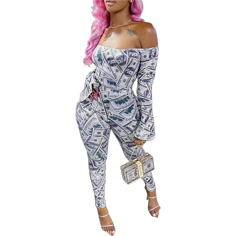 FY Women Romper Fall Off-Shoulder Jumpsuit Tight Elastic Long Sleeve Home Gym Dollar Jogger Pants Underwear Women Costume
FY Women Romper Fall Off-Shoulder Jumpsuit Tight Elastic Long Sleeve Home Gym Dollar Jogger Pants Underwear Women Costume