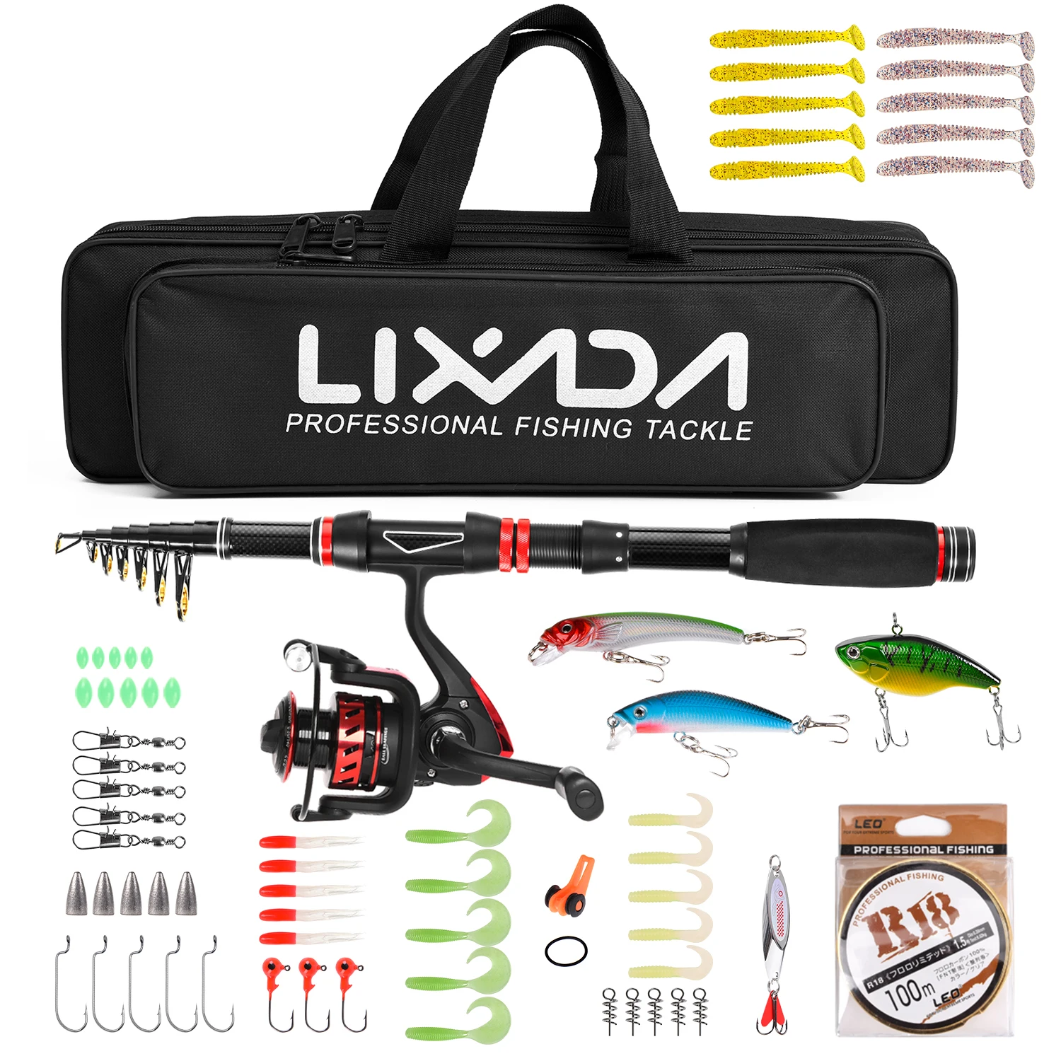 Fishing Rod and Reel Combo Carbon Fiber Telescopic Fishing Rod With Spinning Reel Combo Carrier Bag Saltwater Freshwater 2021
Fishing Rod and Reel Combo Carbon Fiber Telescopic Fishing Rod With Spinning Reel Combo Carrier Bag Saltwater Freshwater 2021