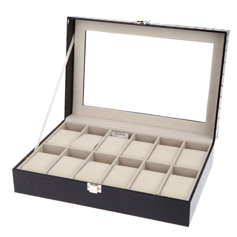 12 Grids Leather Watch Display Case Jewelry Collection Storage Organizer Box Holder
12 Grids Leather Watch Display Case Jewelry Collection Storage Organizer Box Holder
