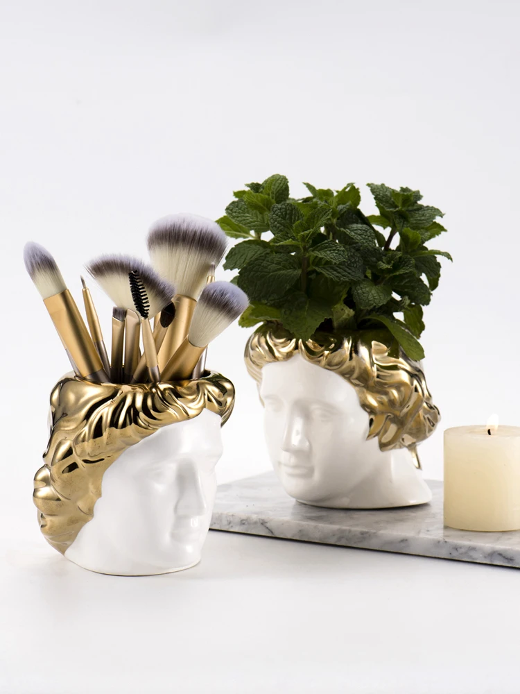 Nordic Human Figurine Ceramic Desktop Organizer Storage Canister Makeup Brush Holder Pen Holder Mini Succulent Flower Pot
Nordic Human Figurine Ceramic Desktop Organizer Storage Canister Makeup Brush Holder Pen Holder Mini Succulent Flower Pot