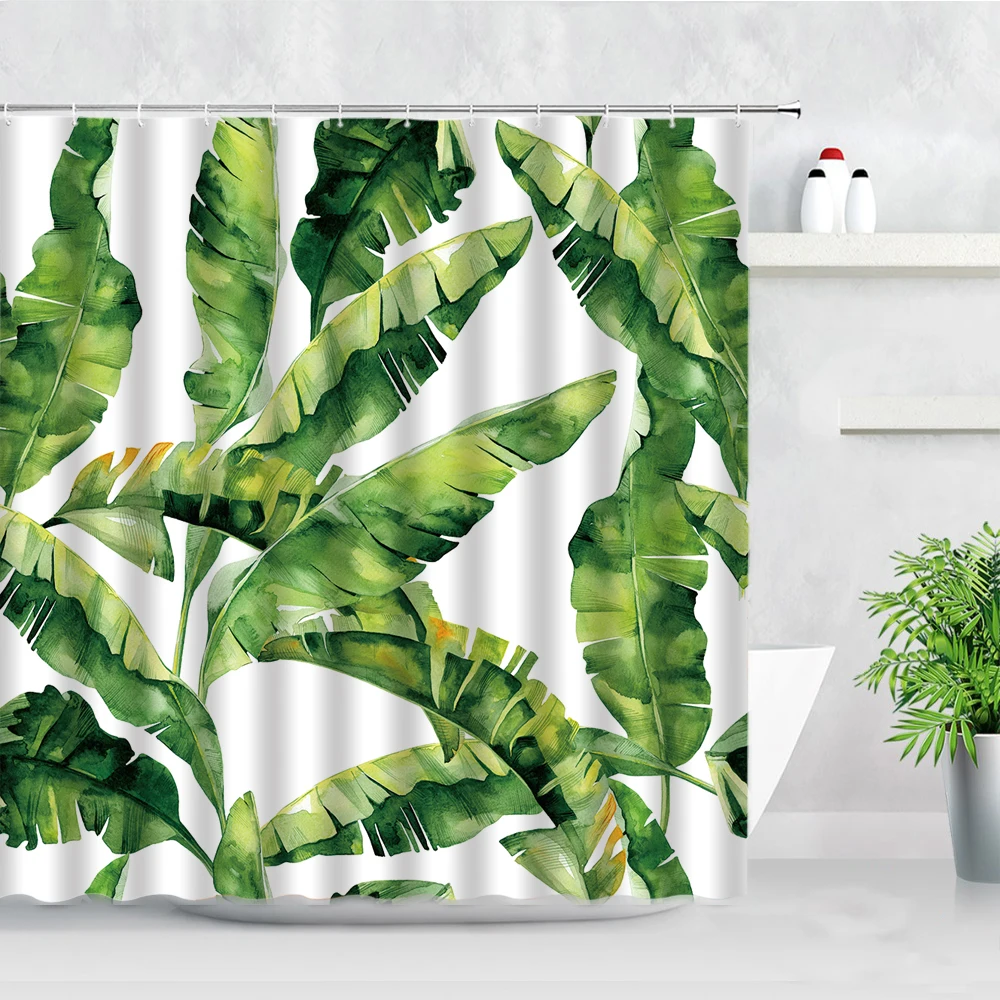 Banana Leaf Shower Curtains Tropical Plant Green Leaves Water Color Art Nordic Home Decor Screen Waterproof Bathroom Curtain Set
Banana Leaf Shower Curtains Tropical Plant Green Leaves Water Color Art Nordic Home Decor Screen Waterproof Bathroom Curtain Set