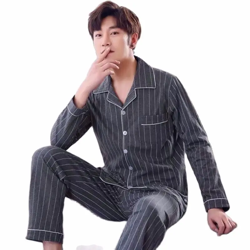 Spring Autumn Men Leisure Loose Elastic Pants Pajamas Set Long Sleeve Sleepwear Top Cotton 2-Piece Trousers
Spring Autumn Men Leisure Loose Elastic Pants Pajamas Set Long Sleeve Sleepwear Top Cotton 2-Piece Trousers