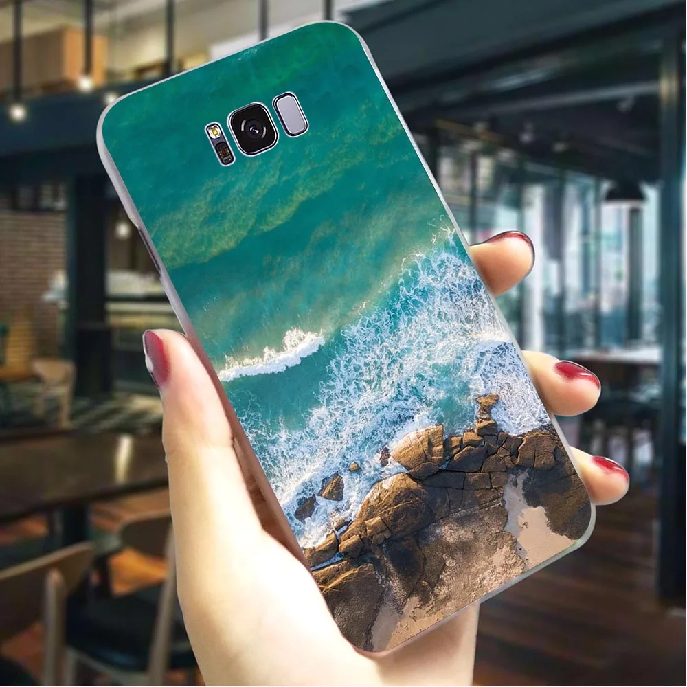 Чехол для телефона Samsung S6 прозрачный чехол морского пляжа Note 8 9 M10/M20/M30 Galaxy S6/S7 Edge