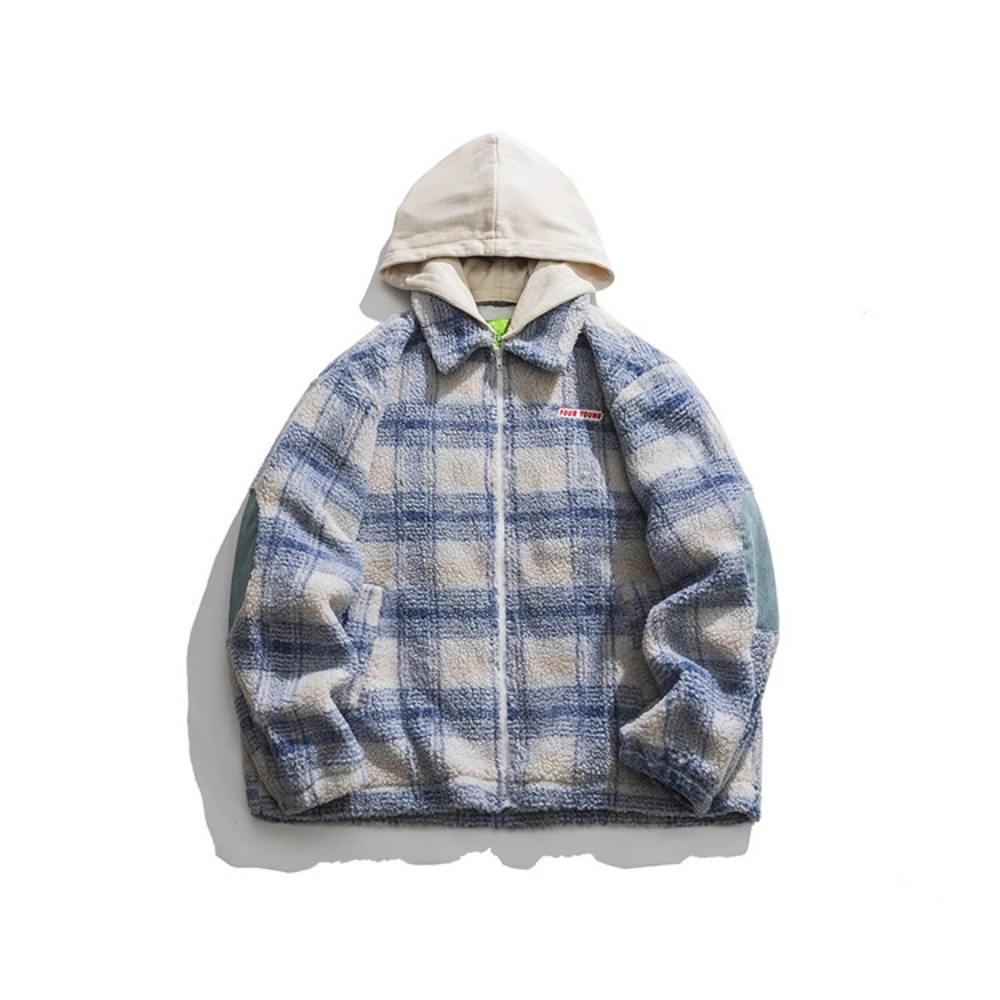 2021 winter Japanese retro men's cotton jacket American casual hooded plaid fashion lamb velvet jacket
2021 winter Japanese retro men's cotton jacket American casual hooded plaid fashion lamb velvet jacket