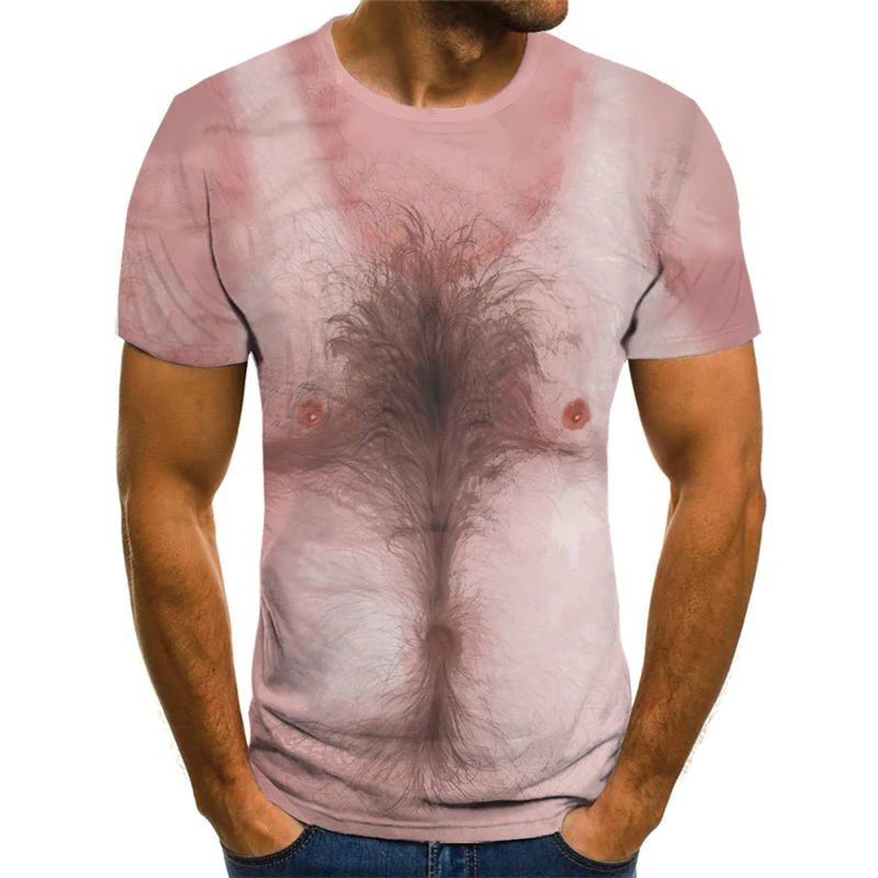 3D simulation casual lifelike skin tattoo muscle chest chest hair T-shirt boys and girls muscle clothing T-shirt
3D simulation casual lifelike skin tattoo muscle chest chest hair T-shirt boys and girls muscle clothing T-shirt