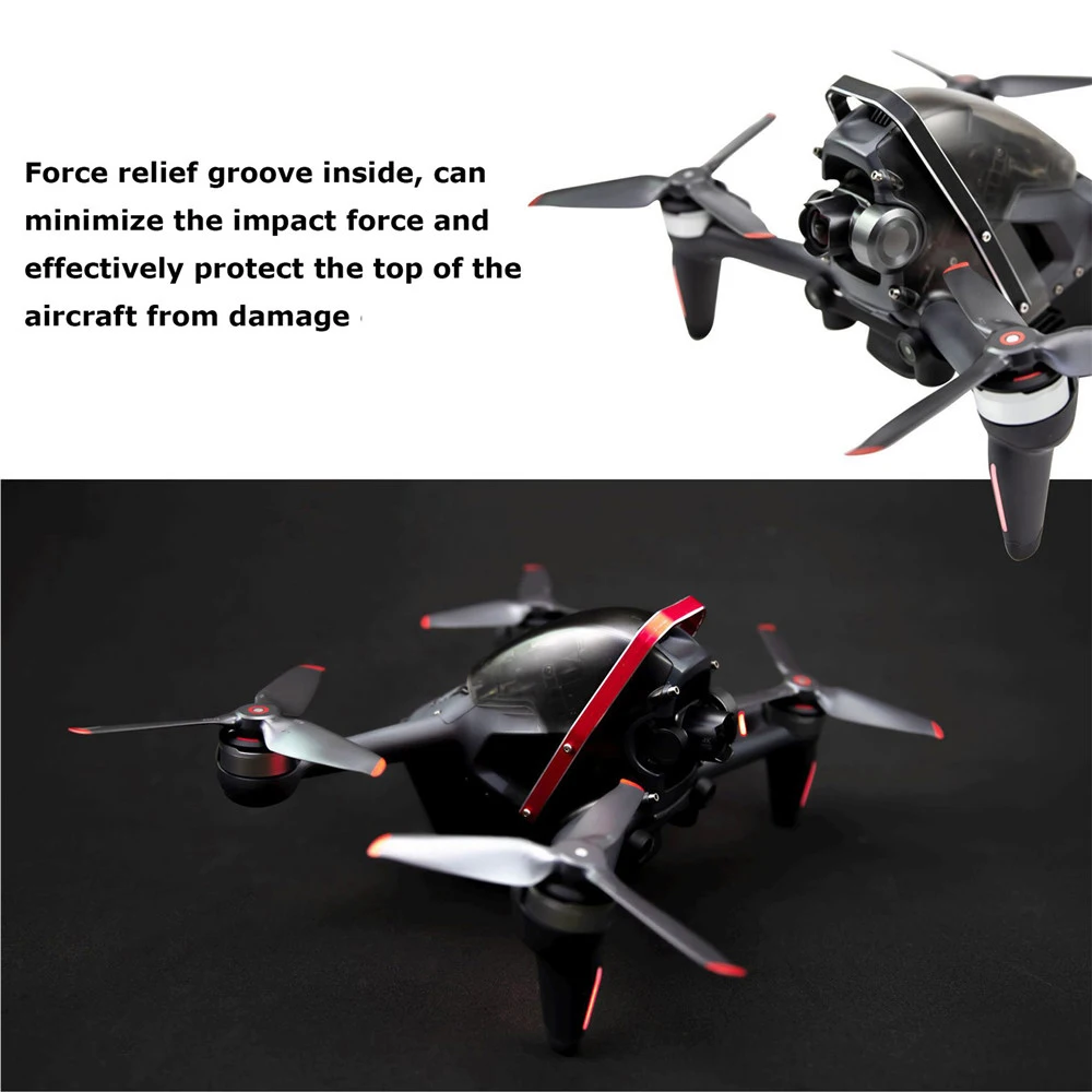 Thicken & Widen Aluminum Alloy Top protection Bar Anti-collision Bumper Spare Part for DJI FPV Drone Accessories 
Thicken & Widen Aluminum Alloy Top protection Bar Anti-collision Bumper Spare Part for DJI FPV Drone Accessories