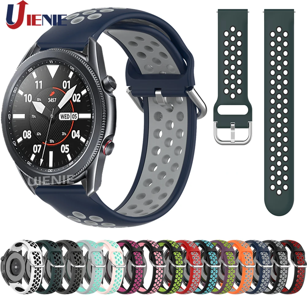 

Silicone Watch Band for Samsung Galaxy Watch 3 45mm/ 46mm/ Gear s3 Frontier Strap Watchband 22mm Sport Bracelet Wristband correa