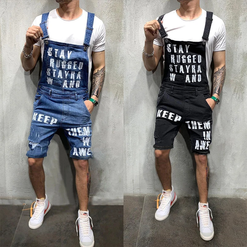 summer Denim shorts Jumpsuit men Hip hop jogging Streetwear fashion Slim Work shorts letter Printed Denim Overalls male
summer Denim shorts Jumpsuit men Hip hop jogging Streetwear fashion Slim Work shorts letter Printed Denim Overalls male