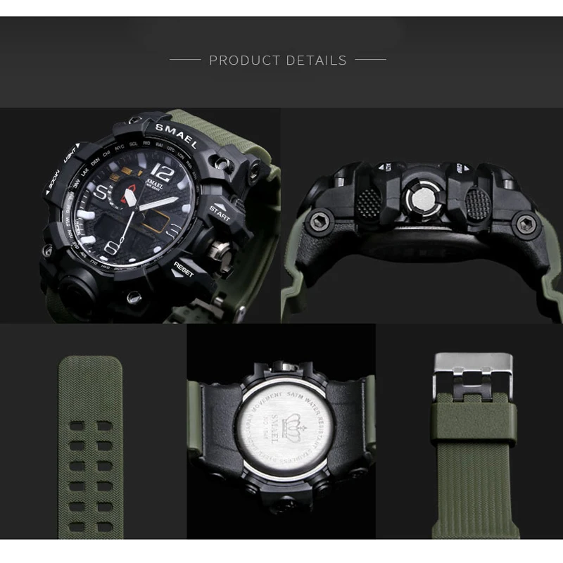 2021 Brand Men Sports Watches Dual Display Analog Digital LED Electronic Quartz Wristwatches Waterproof Swimming Military Watch
2021 Brand Men Sports Watches Dual Display Analog Digital LED Electronic Quartz Wristwatches Waterproof Swimming Military Watch