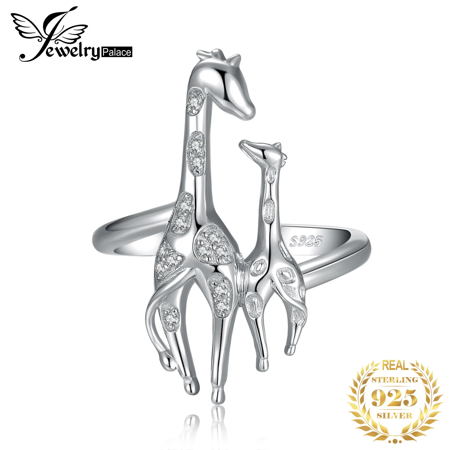 JewelryPalace Cubic Zirconia Mother Daughter Giraffe 925 Sterling Silver Adjustable Open Cuff Wrap Thumb Finger Rings for Women
JewelryPalace Cubic Zirconia Mother Daughter Giraffe 925 Sterling Silver Adjustable Open Cuff Wrap Thumb Finger Rings for Women