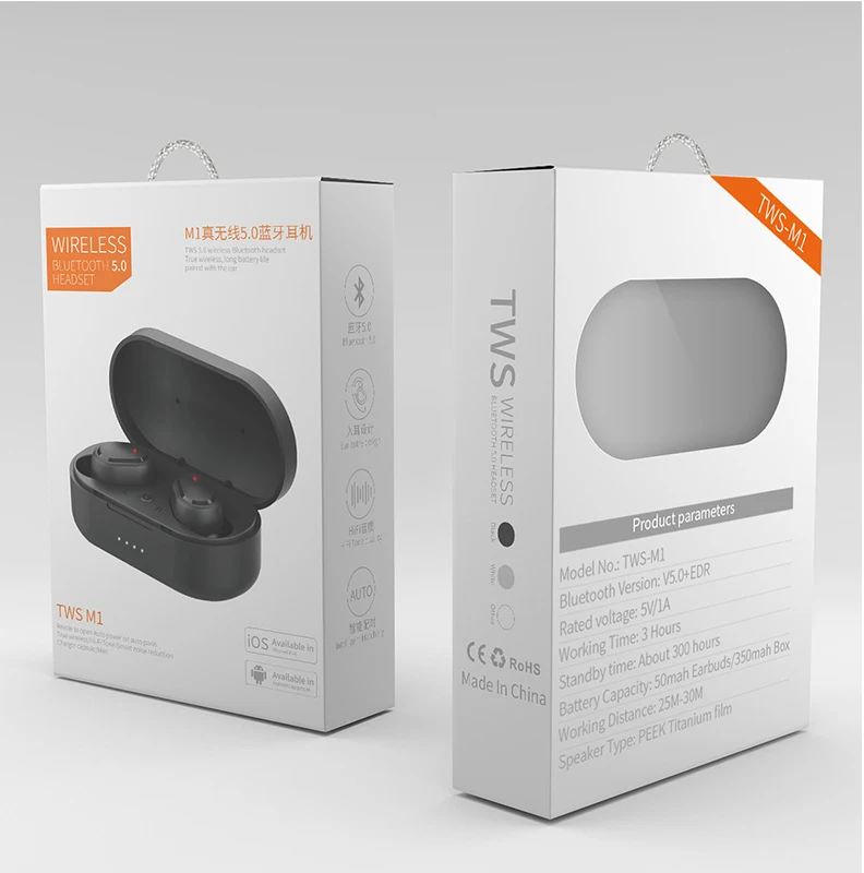 M1 TWS Bluetooth Earphones Wireless Earbuds 5.0 For Redmi Gaming Headsets Fitness Hearing Aids for iPhone Xiaomi Huawei Phones
M1 TWS Bluetooth Earphones Wireless Earbuds 5.0 For Redmi Gaming Headsets Fitness Hearing Aids for iPhone Xiaomi Huawei Phones