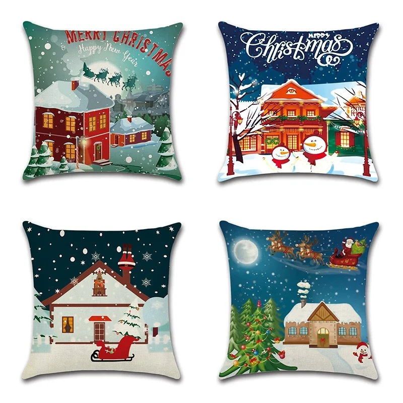 Pillowcase Linen Christmas Holiday Celebration Festive Snow House Home Cushion 2022 New Year Decoration Elf Reindeer Xmas 45cm
Pillowcase Linen Christmas Holiday Celebration Festive Snow House Home Cushion 2022 New Year Decoration Elf Reindeer Xmas 45cm
