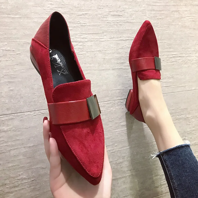 Red Black Flock Flats Shoes Women 2020 Pointed Toe Shallow Single Shoes Fashion Women Loafers Slip on Shoes for Women
Red Black Flock Flats Shoes Women 2020 Pointed Toe Shallow Single Shoes Fashion Women Loafers Slip on Shoes for Women