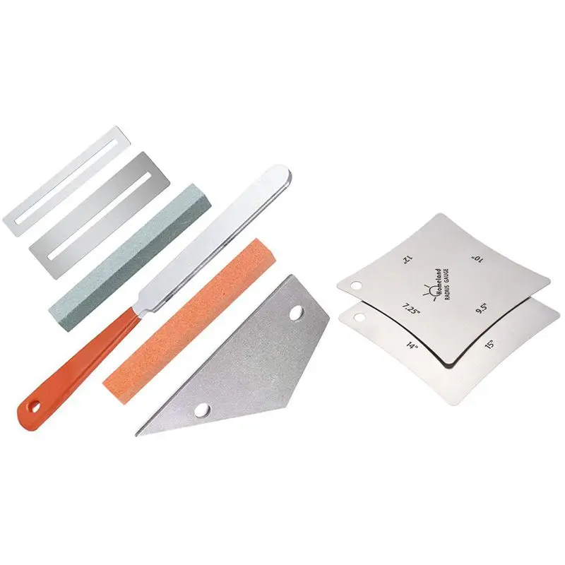 2Pcs Guitar Fingerboard Radius Gauge Measuring Stainless Steel & 1 Set Guitar Luthier Tool Kit
2Pcs Guitar Fingerboard Radius Gauge Measuring Stainless Steel & 1 Set Guitar Luthier Tool Kit